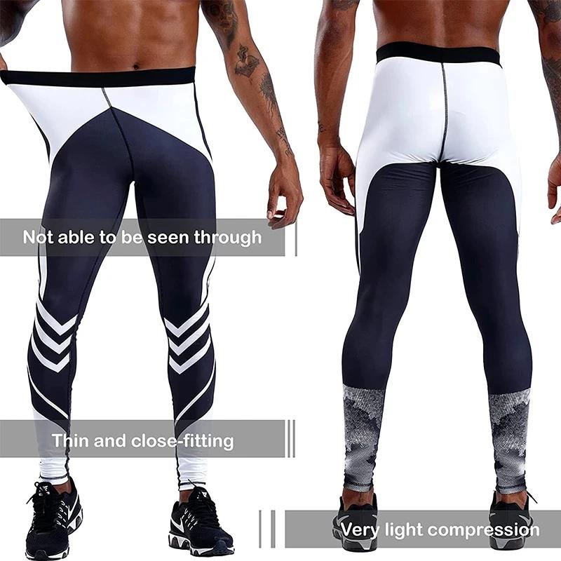 Leggings de course pour hommes, vêtements de Sport à séchage rapide, collants de Fitness, d'entraîne