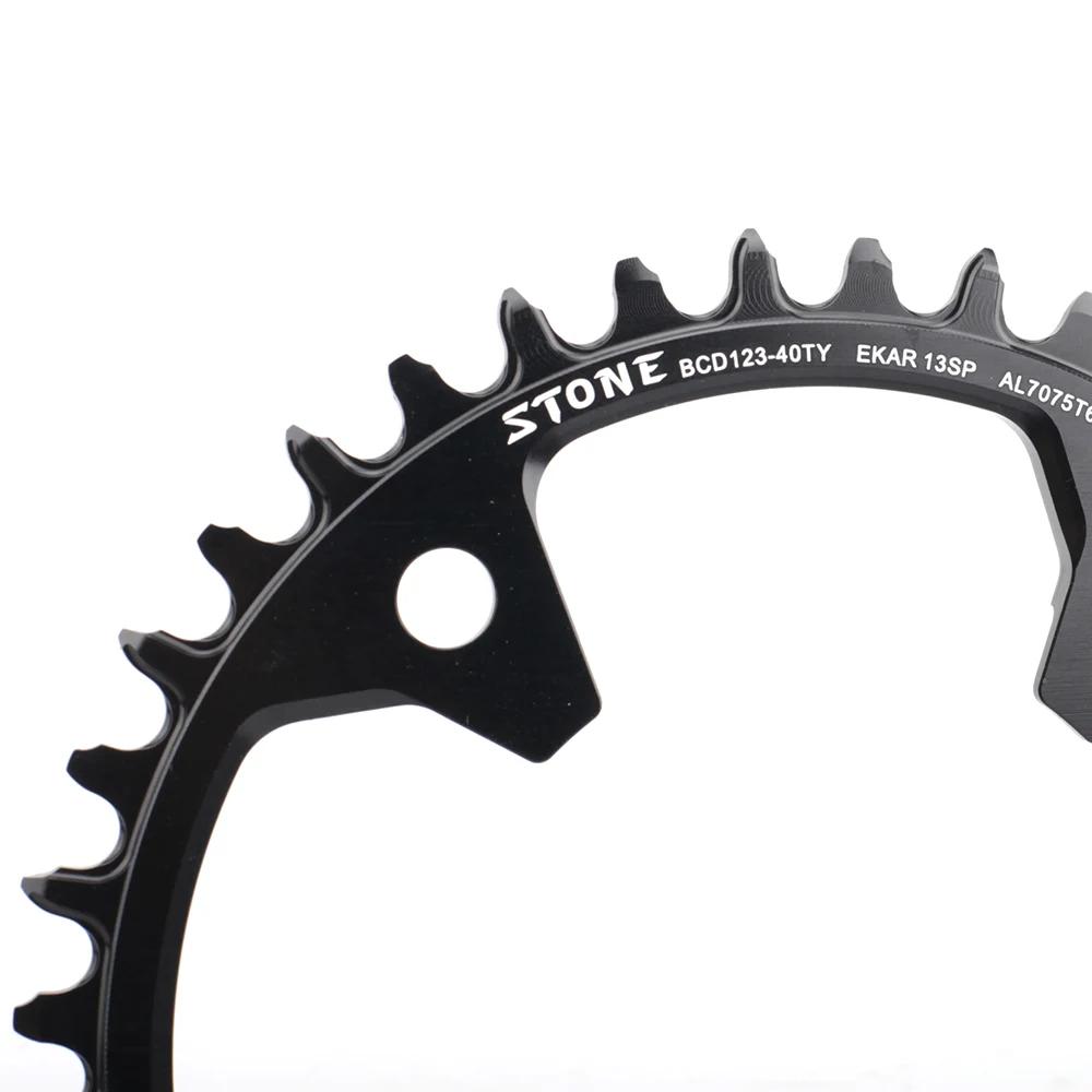 Plateau de vélo en pierre BCD123 38T - 50T, anneau de chaîne circulaire, 4 bras, dents étroites et l