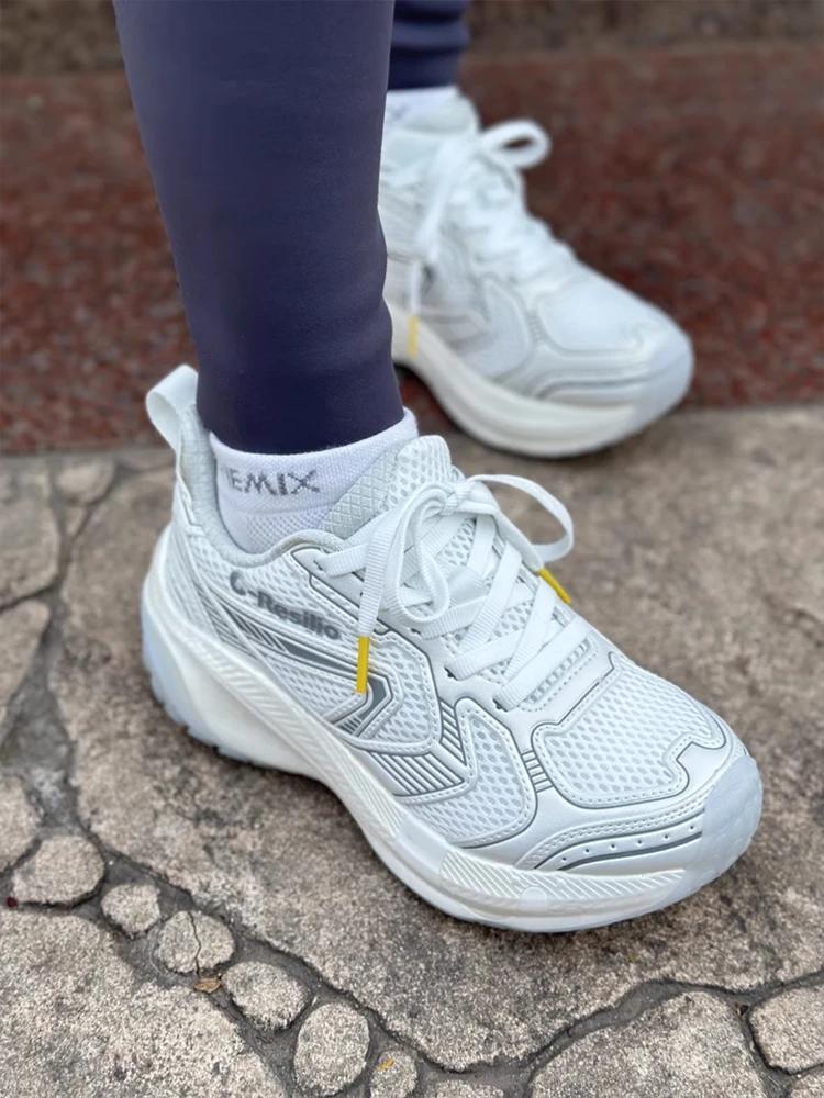 ONEMIX chaussures de Sport rétro bout rond à lacets fonction extérieure chaussures de course basses