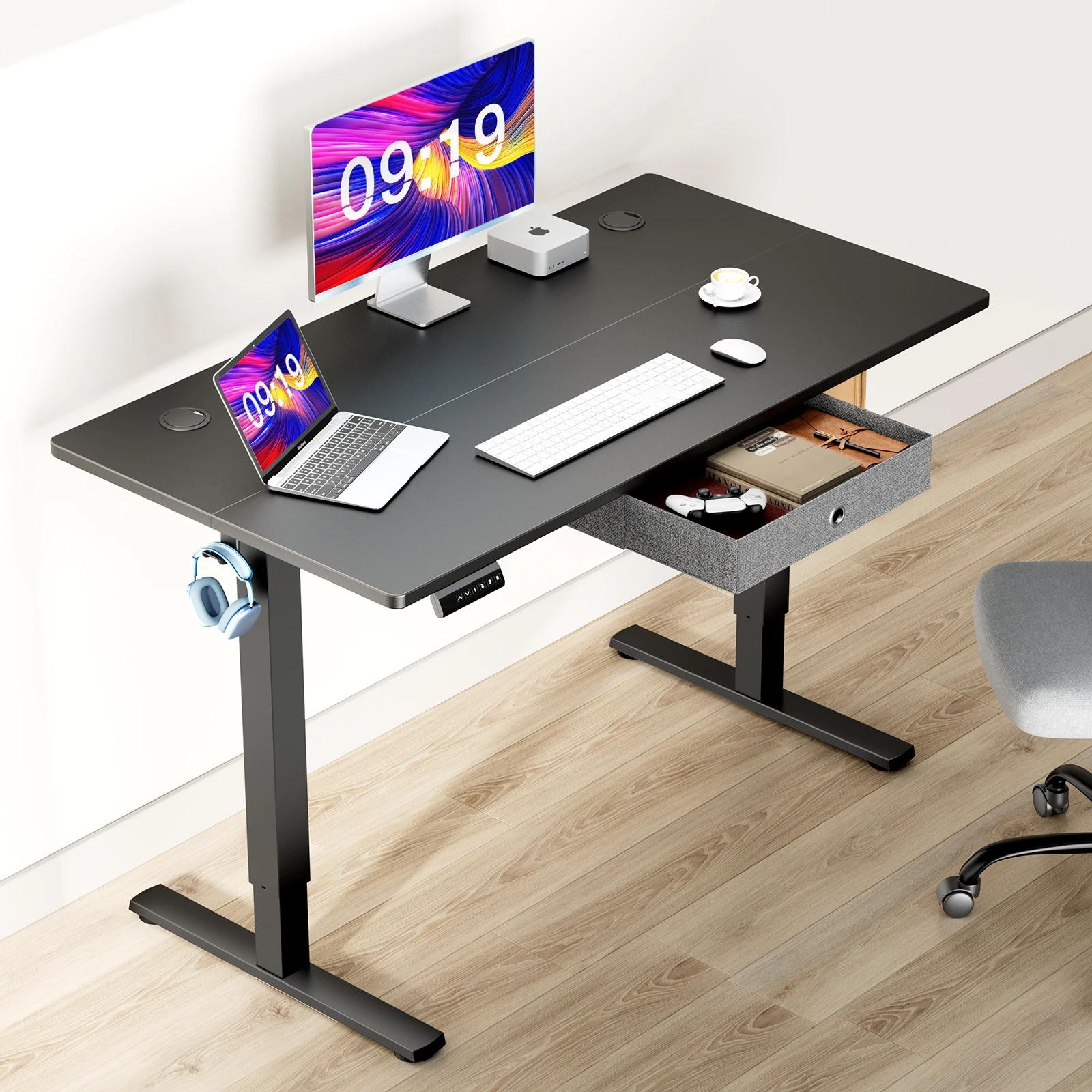 JIan-Bureau sur pied électrique, table de travail ergonomique, bureau d'ordinateur réglable, poste d