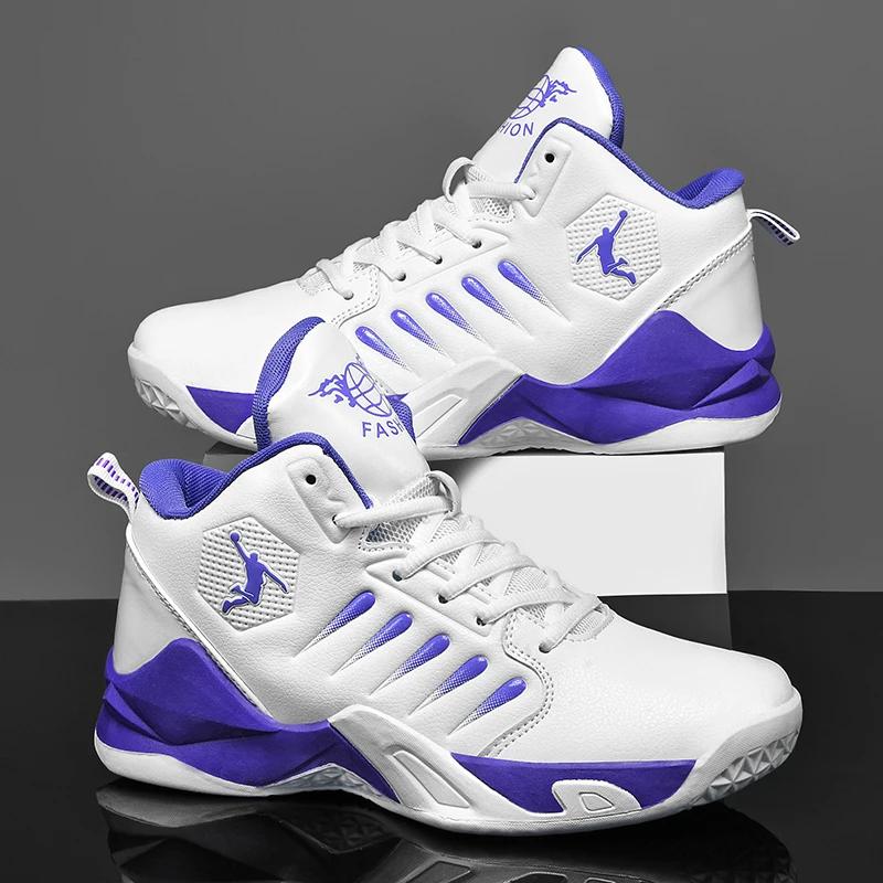 Chaussures de basket-ball souples pour hommes, baskets confortables et respirantes, légères à la mod