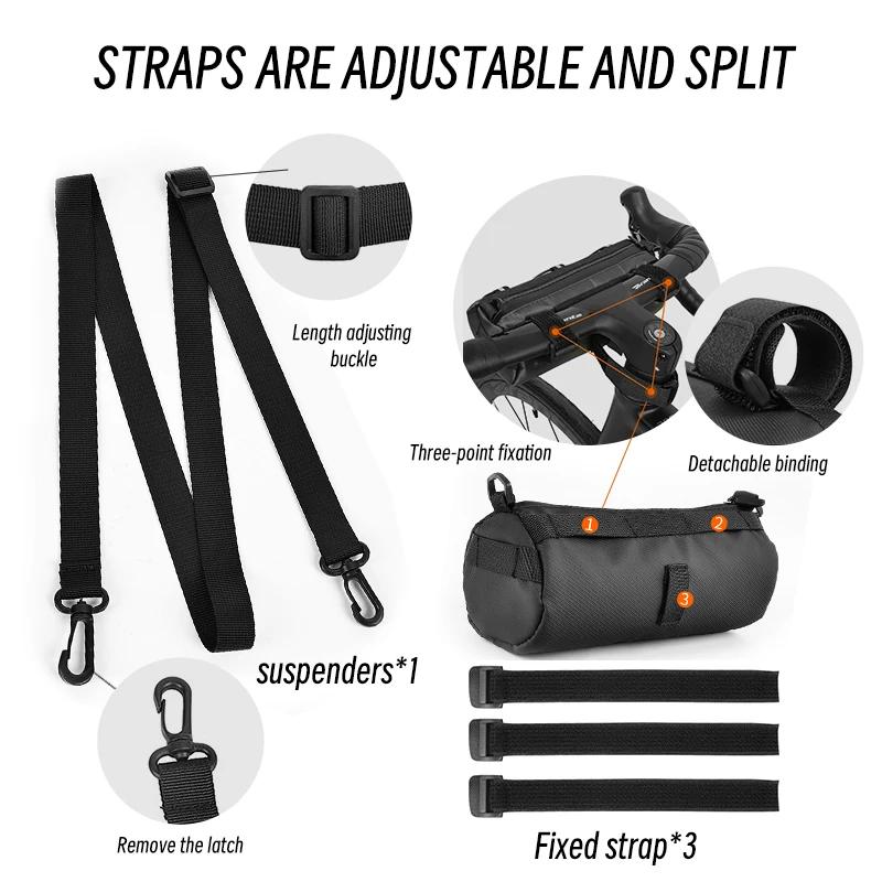 ESLNF-Sac de vélo étanche, sac de rangement, sac de guidon d'équitation extérieur de grande capacité