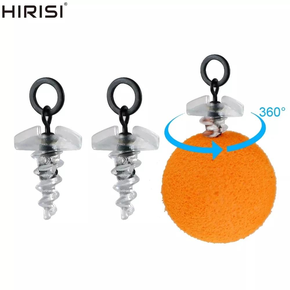 10 Pièces Vis d'appât en plastique avec Emerillons Roulant Pêche Carpe avec Anneau D-Rig Chod Rig A
