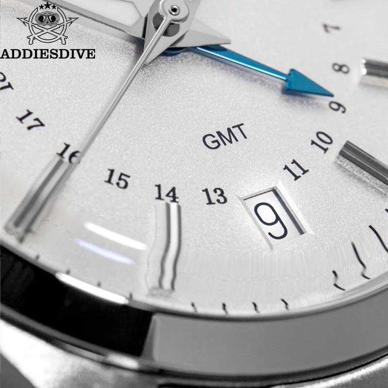 ADDIESDIVE 36mm montre analogique pour hommes GMT 515-24H montre BGW9 lumineux 100m étanche en acier