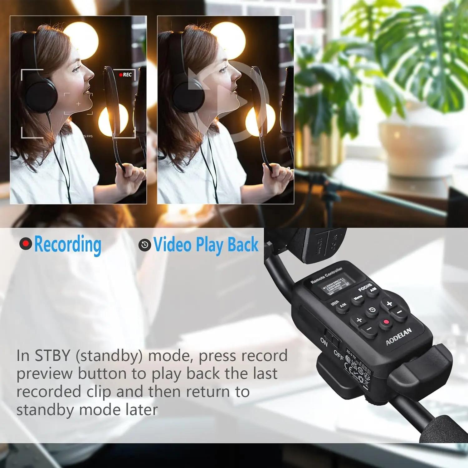 AODELAN mis à jour ZC-3 caméscope sans fil LANC 2.5mm caméra télécommande pour Sony Canon vidéo Zoom