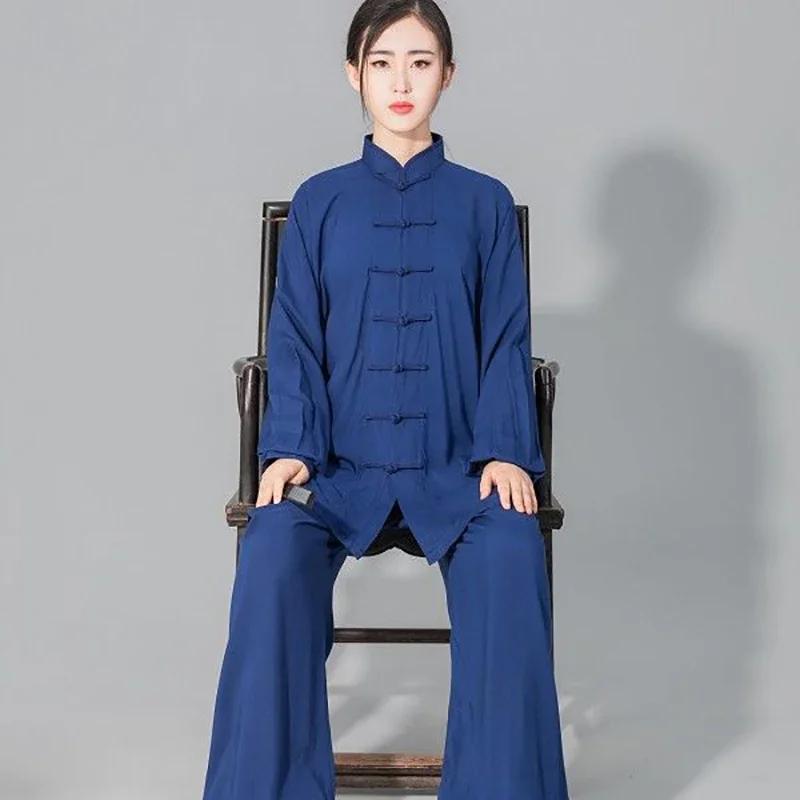 Costume Tai Chi Kung Fu coton hommes femmes - Uniforme arts martiaux Wing Chun veste pantalon