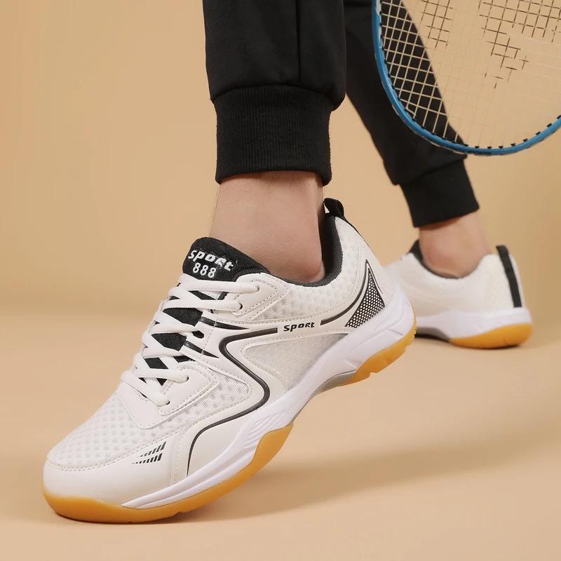 Chaussures de badminton pour hommes et femmes, antidérapantes, résistantes à l'usure, absorbant les