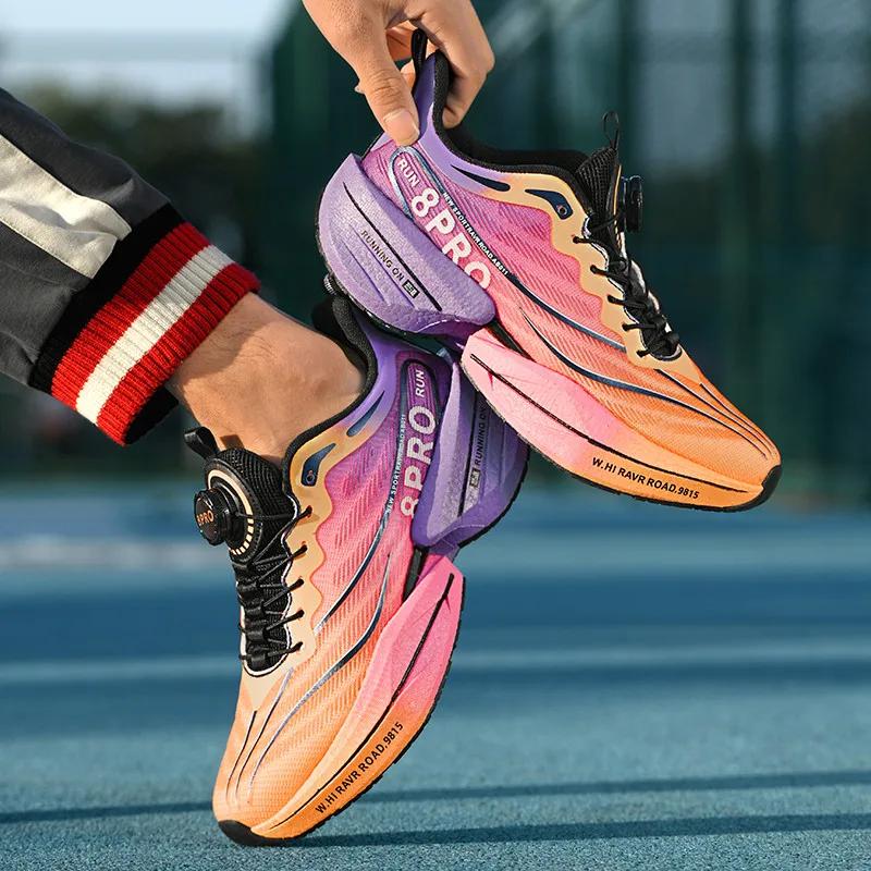 Chaussures de course pour hommes, nouvelles chaussures de sport respirantes avec plaque en carbone p