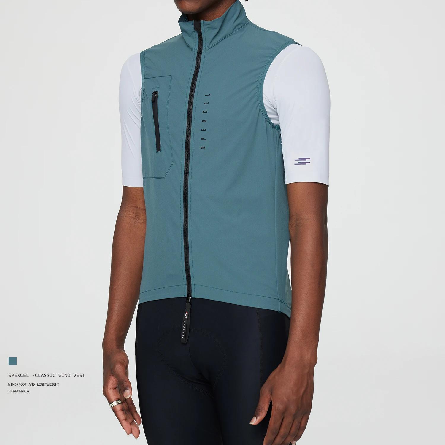 SPEXCEL toutes saisons classique léger coupe-vent gilet de cyclisme veste coupe-vent pour hommes tis