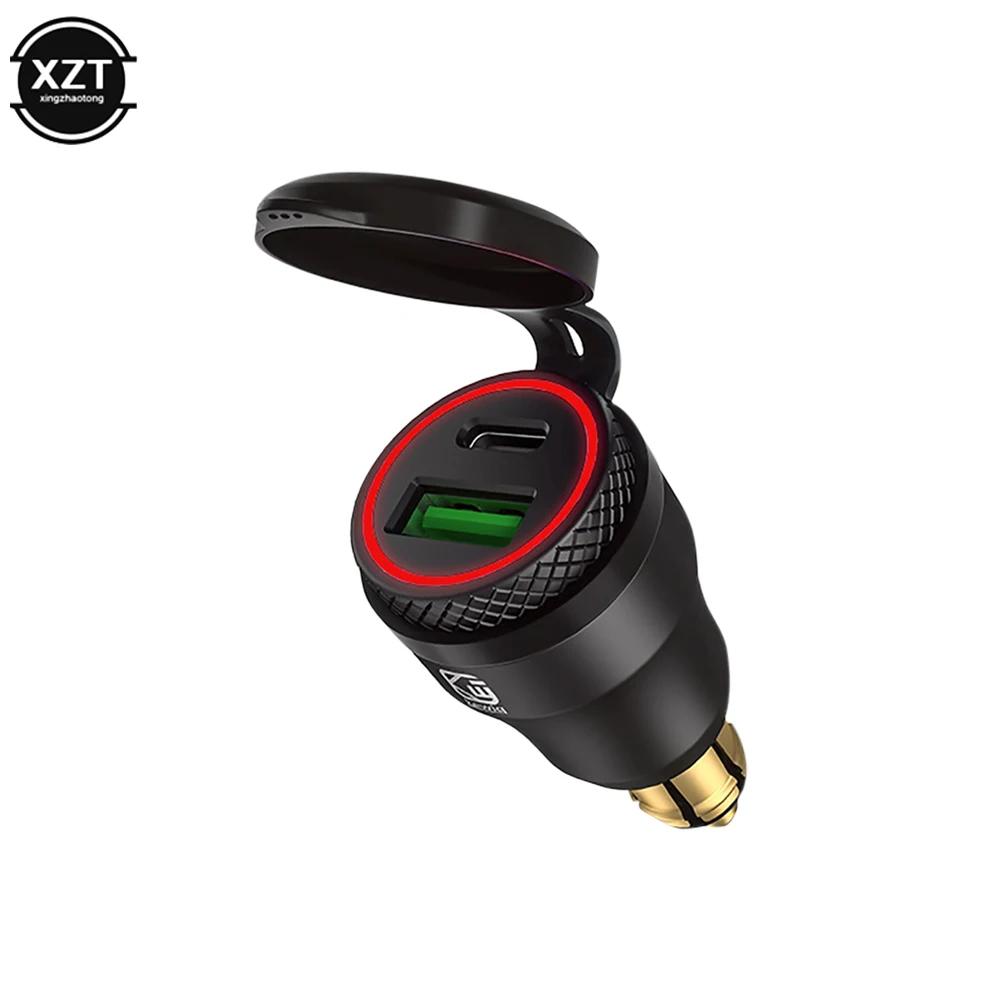 Chargeur étanche pour moto 30W QC3.0 USB type C PD, adaptateur d'alimentation Hella DIN, prise rapid