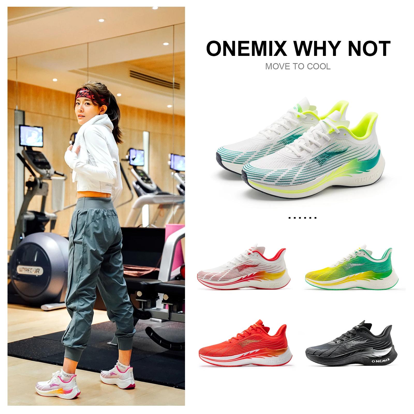 Chaussures de course respirantes ONEMIX pour hommes - Baskets sport décontractées souples antidérapantes