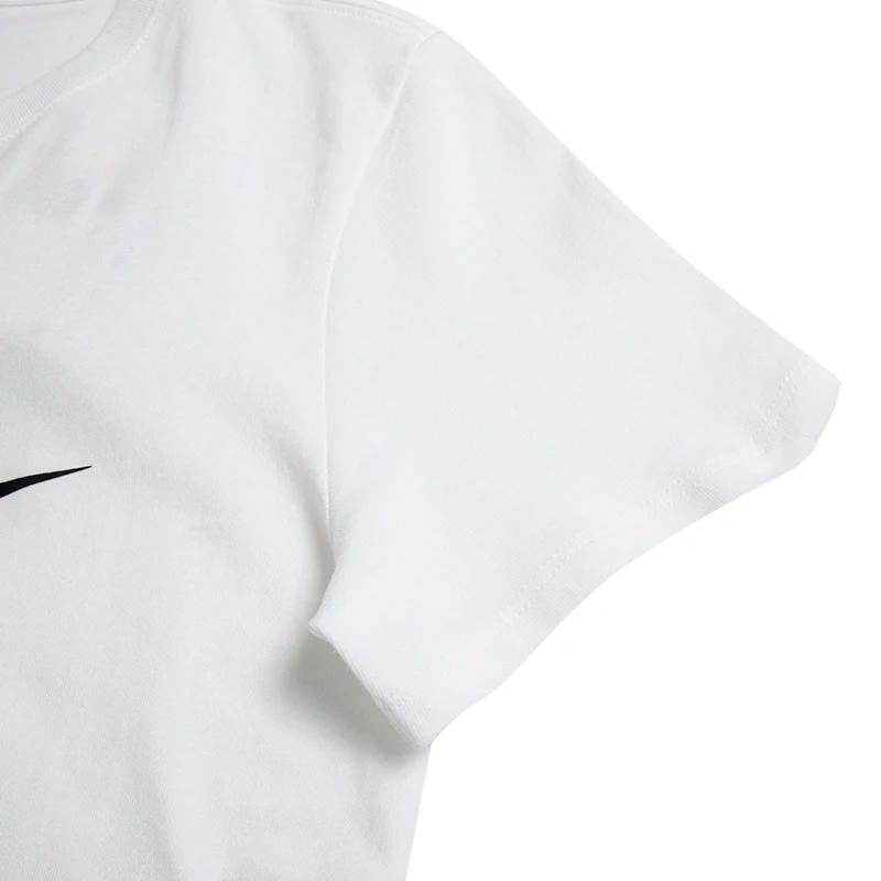Nike T-Shirt femme Essntl Icn Ftra col rond ample manches courtes respirant décontracté demi manches