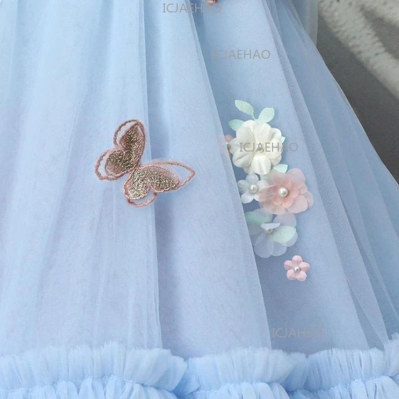 Robe Tutu Enfant 2026 avec Appliques et Ailes, Robe de Princesse pour Filles, Tenue de Cérémonie et