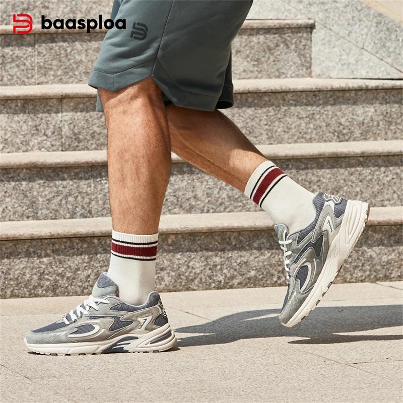 Chaussures de course légères Baasploa pour hommes - Maille respirante pour sport et marche décontractée