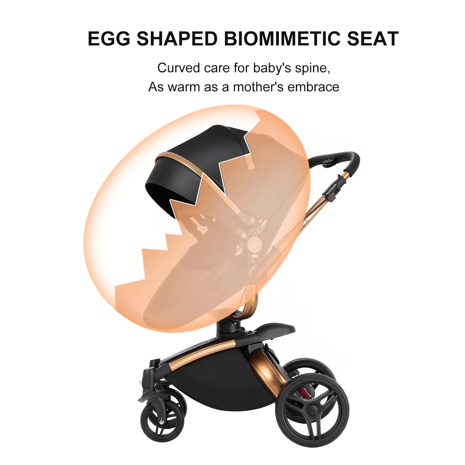 360 ° Poussette bébé 3 en 1 siège auto poussette Combo système de voyage poussettes haute paysage