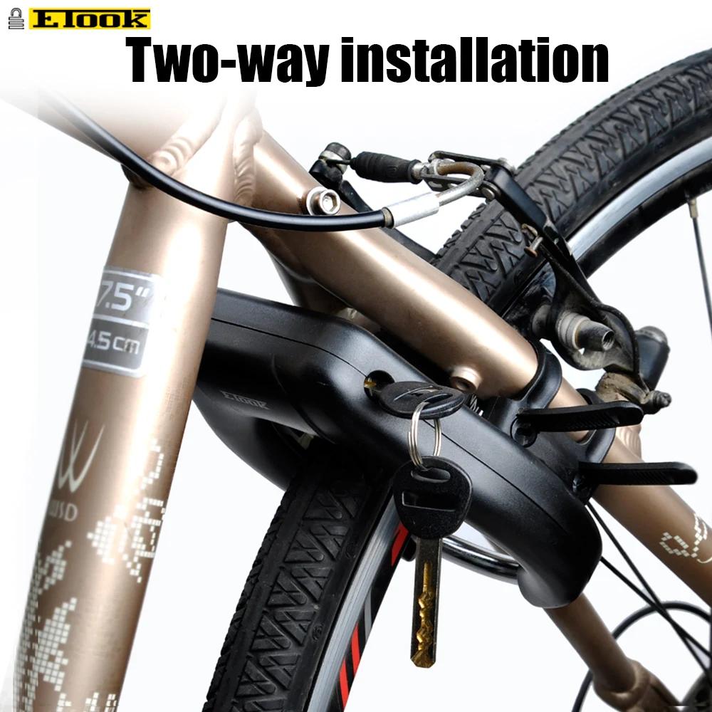 ETOOK-Serrure de tuyau en acier antivol, quincaillerie portable, haute sécurité et durable, vélo de