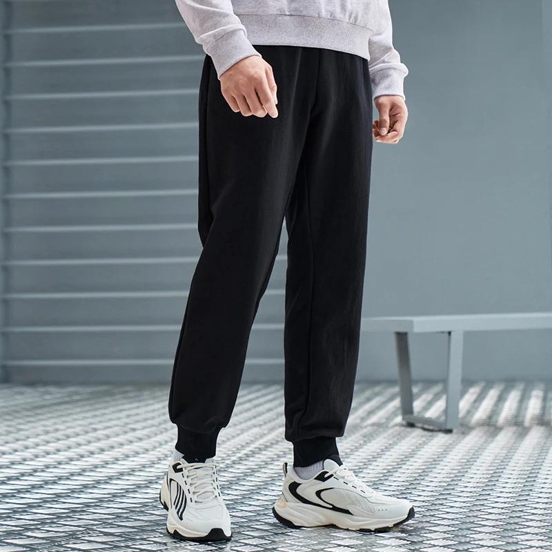 Xtep pantalons en tricot pour hommes automne doux respirant pantalon à la mode rétro bas confortable
