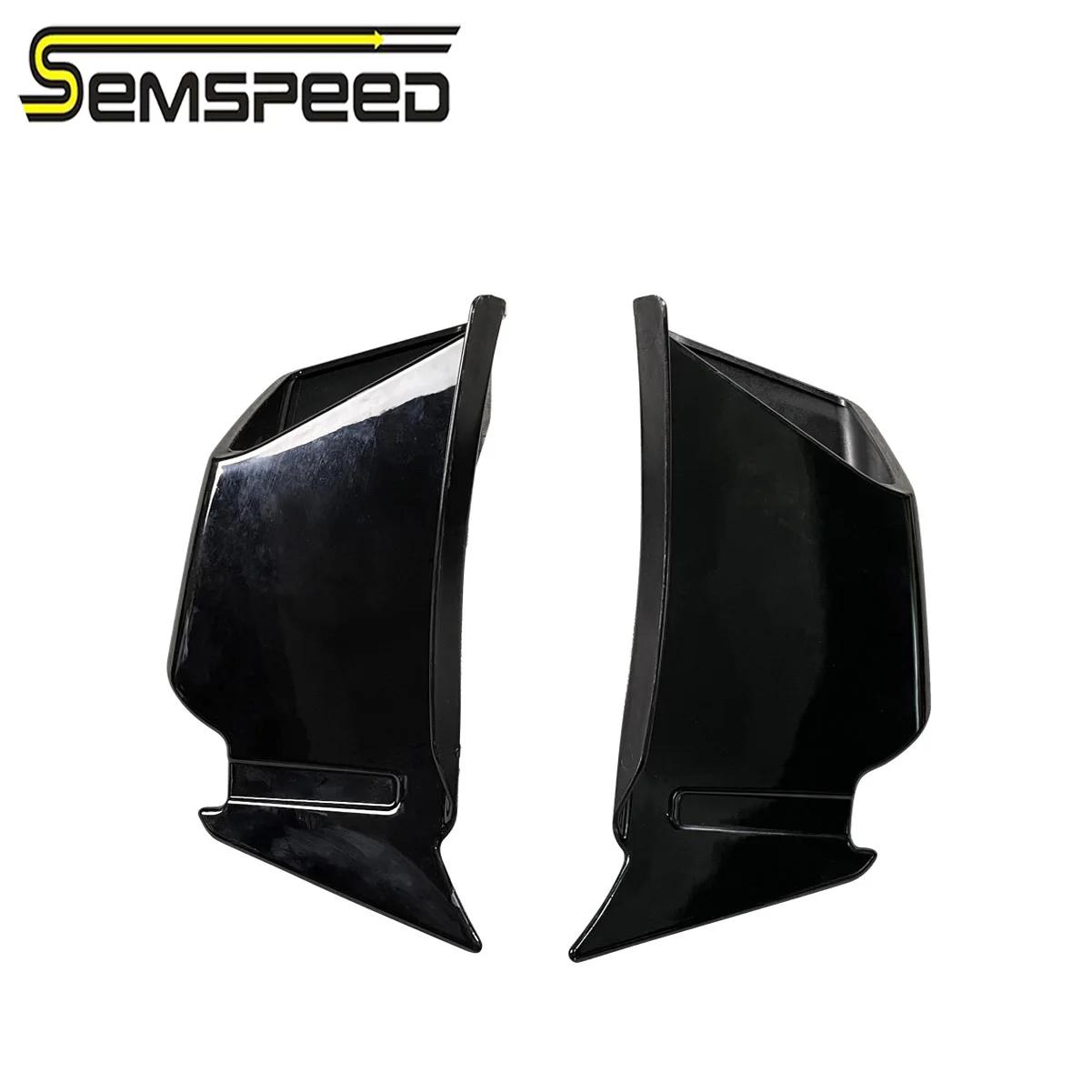 SEMSPEED-Couvercle d'embout d'aile de carénage pneumatique côté droit, protecteur en plastique ABS,