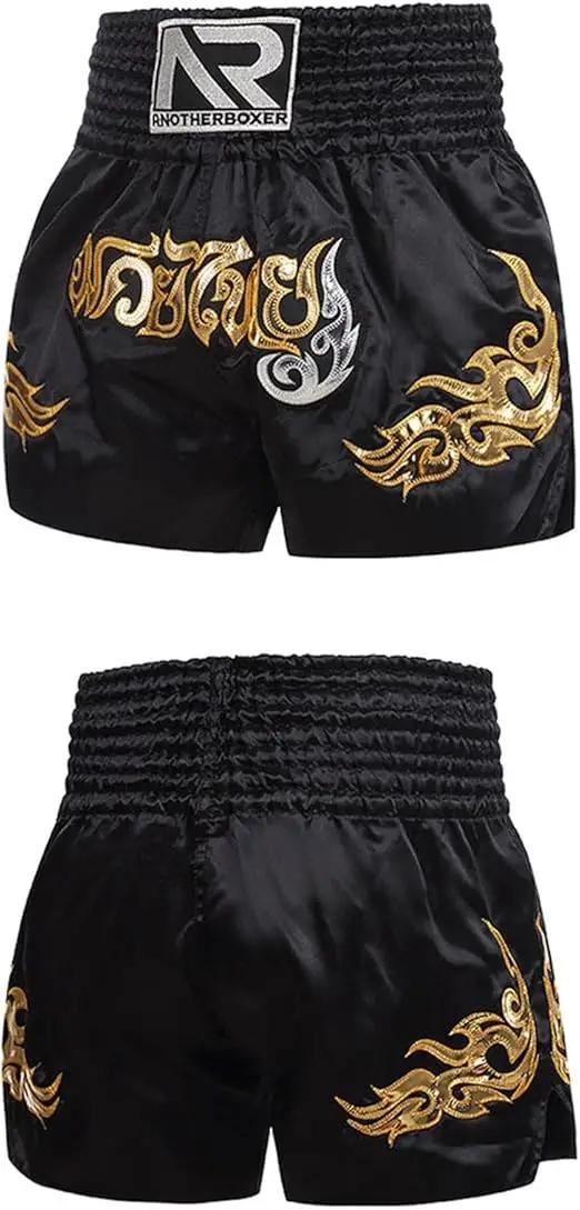 Shorts de Muay Thai pour hommes et femmes, pour la boxe, le kickboxing, le grappling, l'entraînement