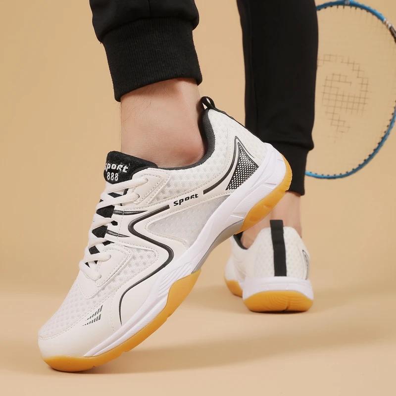 Chaussures de badminton pour hommes et femmes, antidérapantes, résistantes à l'usure, absorbant les