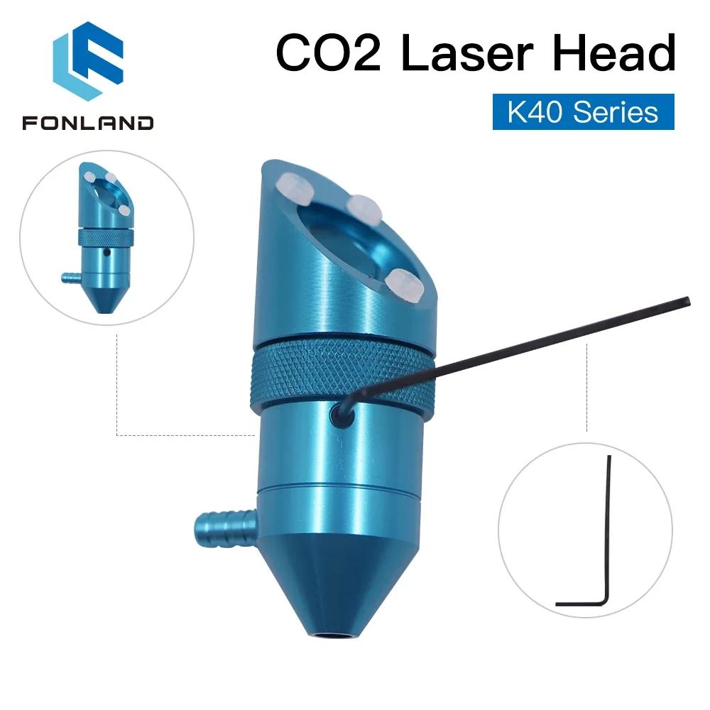 Tête Laser FONLAND CO2 pour Machine de découpe et gravure Laser série K40, diamètre de lentille 12/1