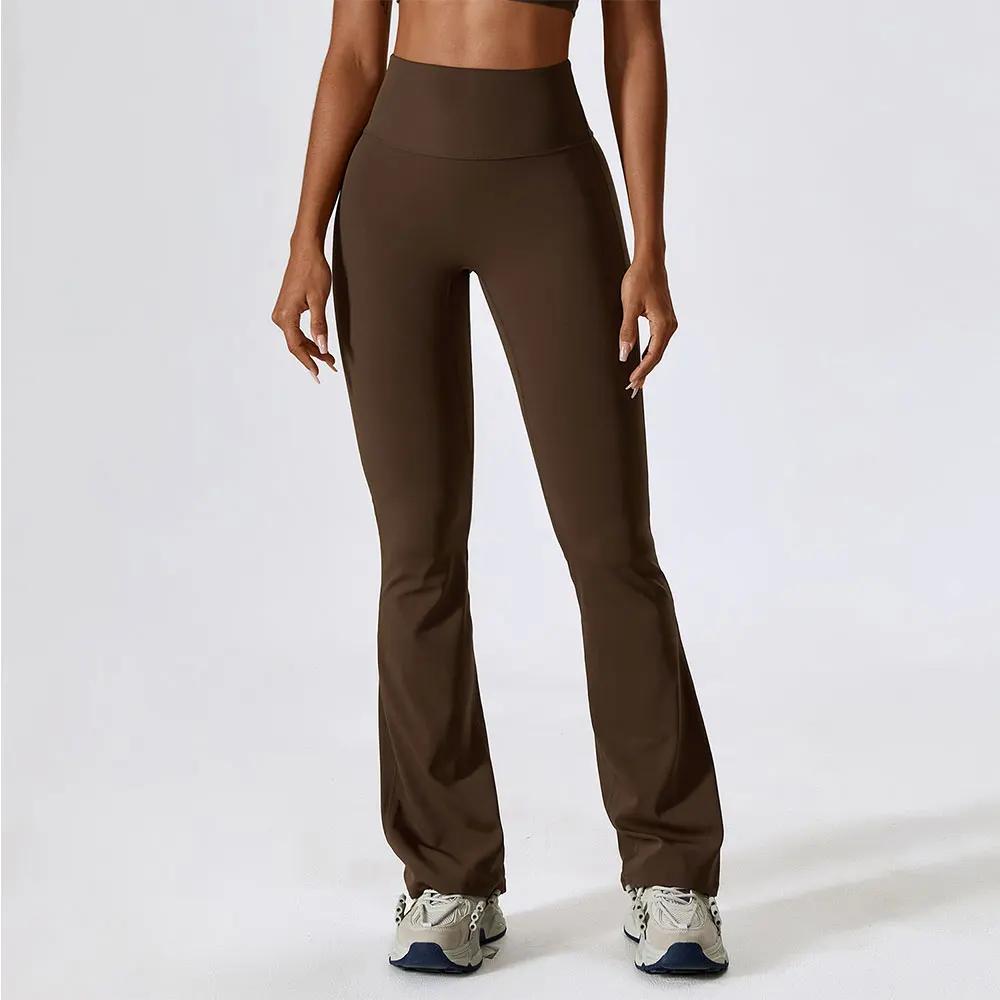 Leggings évasés d'entraînement femme - Taille haute pantalons Yoga jambes larges pour salle sport et danse latine