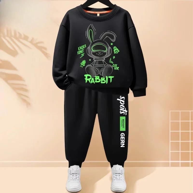 Vêtements d'automne pour bébés garçons, T-shirts et pantalons imprimés à la mode, ensemble 2 pièces