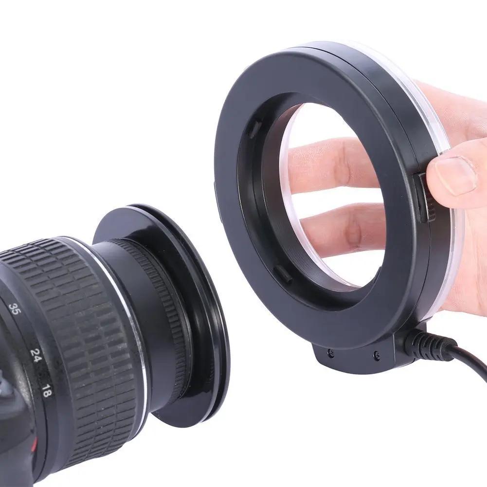 Meike – bague Flash Macro LED FC-100 avec 8 adaptateurs, pour Canon, Nikon, Pentax, Olympus, Panason