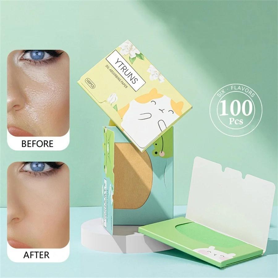 Papier absorbant d'huile parfumée pour hommes et femmes, thé vert, gardénia, camomille, µ, rose, cha