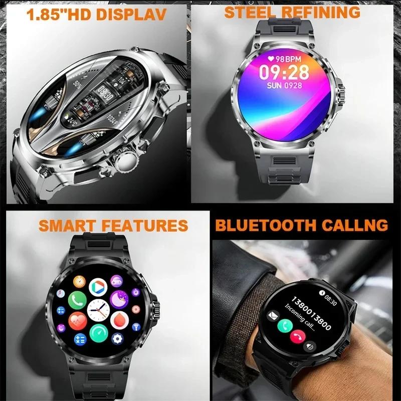 2026 Nouvelle montre intelligente ultra AMOLED 1,85 pouces, piste GPS, appel Bluetooth HD ; Grande b