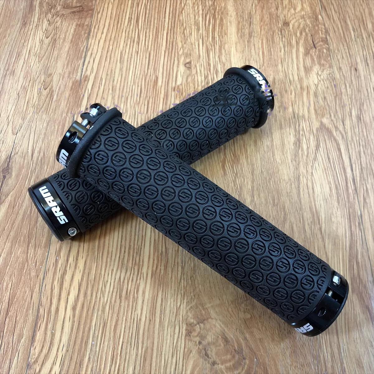 SRAM-Poignées de verrouillage en silicone DH avec double pinces et bouchons d'extrémité, double verr