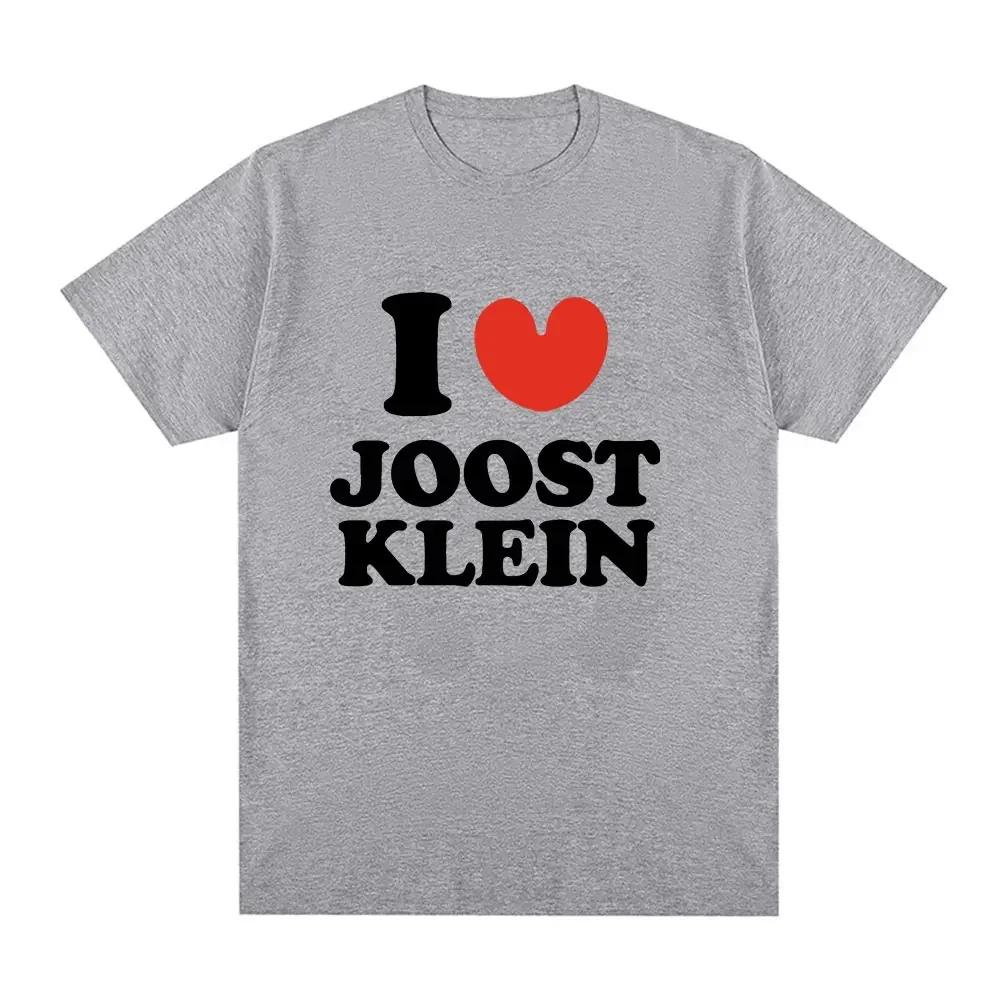 J'aime Joost Klein T-shirt hommes femmes mode Hip Hop Vintage T-shirt 100% coton col rond manches co