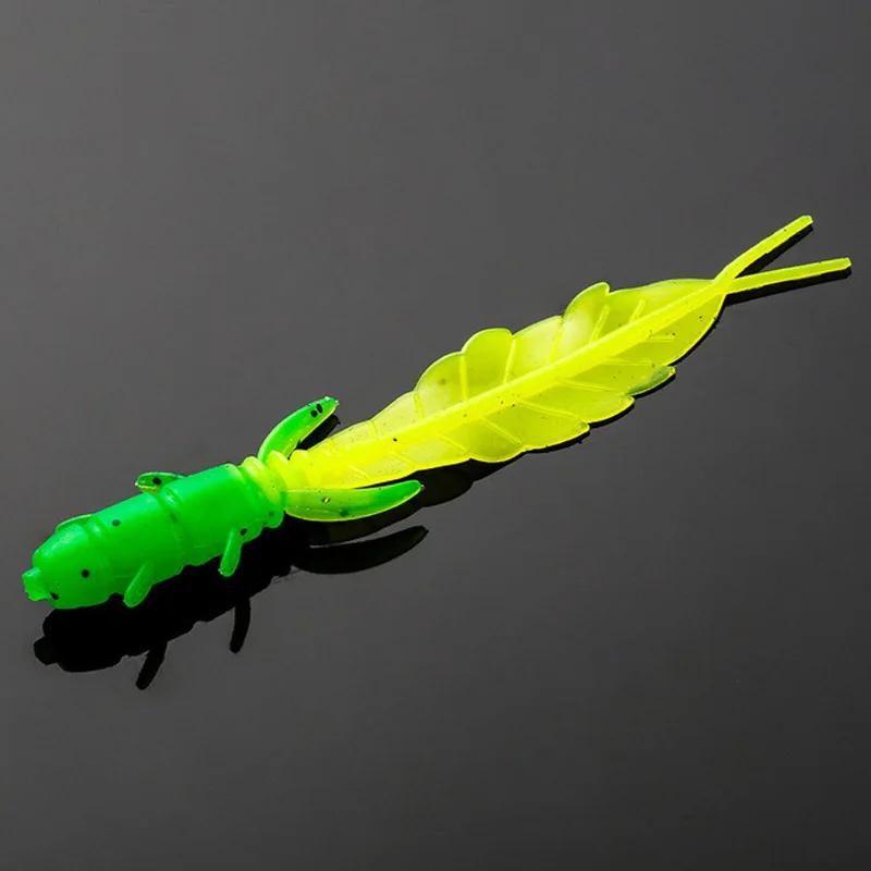 Lot de 5 leurres souples en silicone pour truite, 75mm/1.3g, appât Él, wobJeff, swimbait