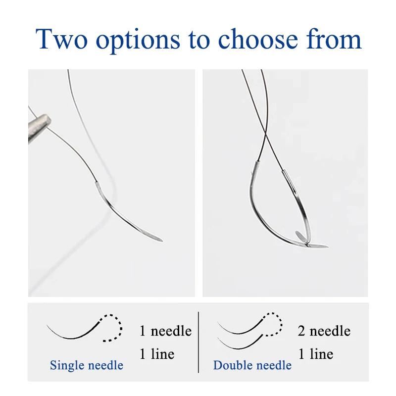Aiguille de Suture pour chirurgie cosmétique à Double paupière, sans Trace, aiguille de Suture enter