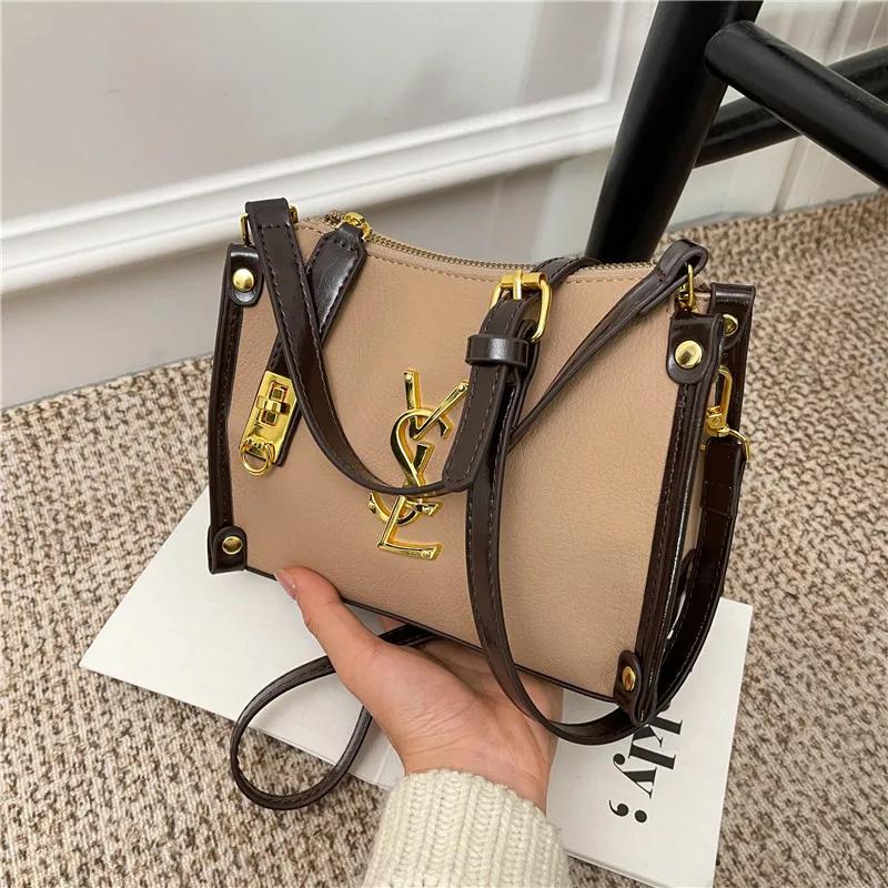 Nouveau Sac Bandoulière Carré Rétro Mini Style Coréen 2026, Sac à Main Texturé avec Poignée Supérieu