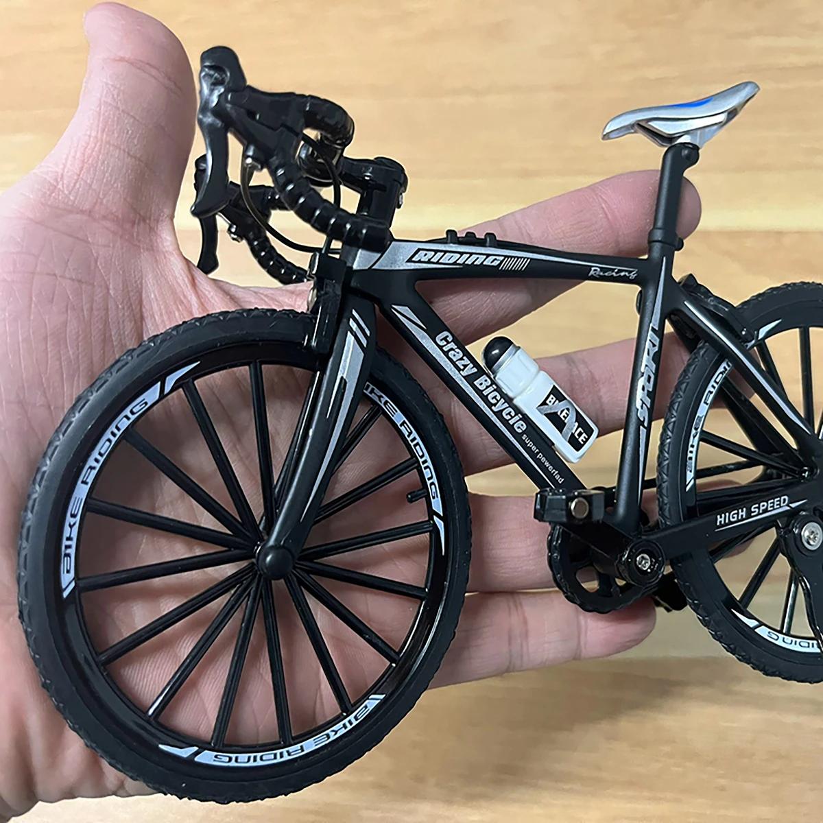 1:10 Mini vélo en alliage moulé sous pression modèle doigt montagne Miniature en métal vélo course j