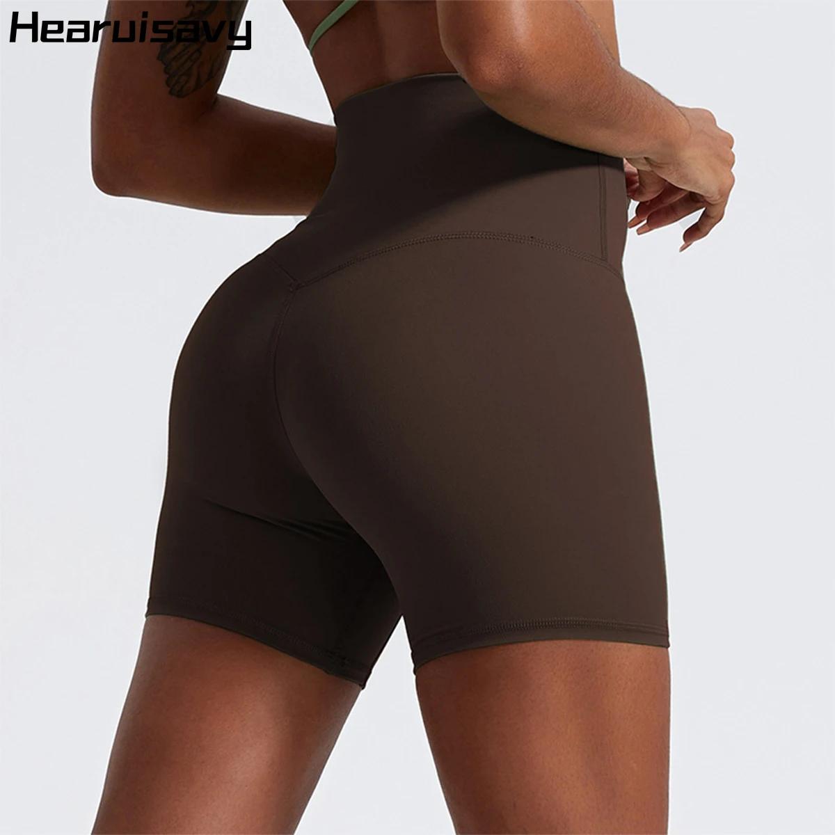 Shorts de sport doux Hearuisavy pour l'été, leggings de gym rehausseurs de fessiers, shorts de yoga