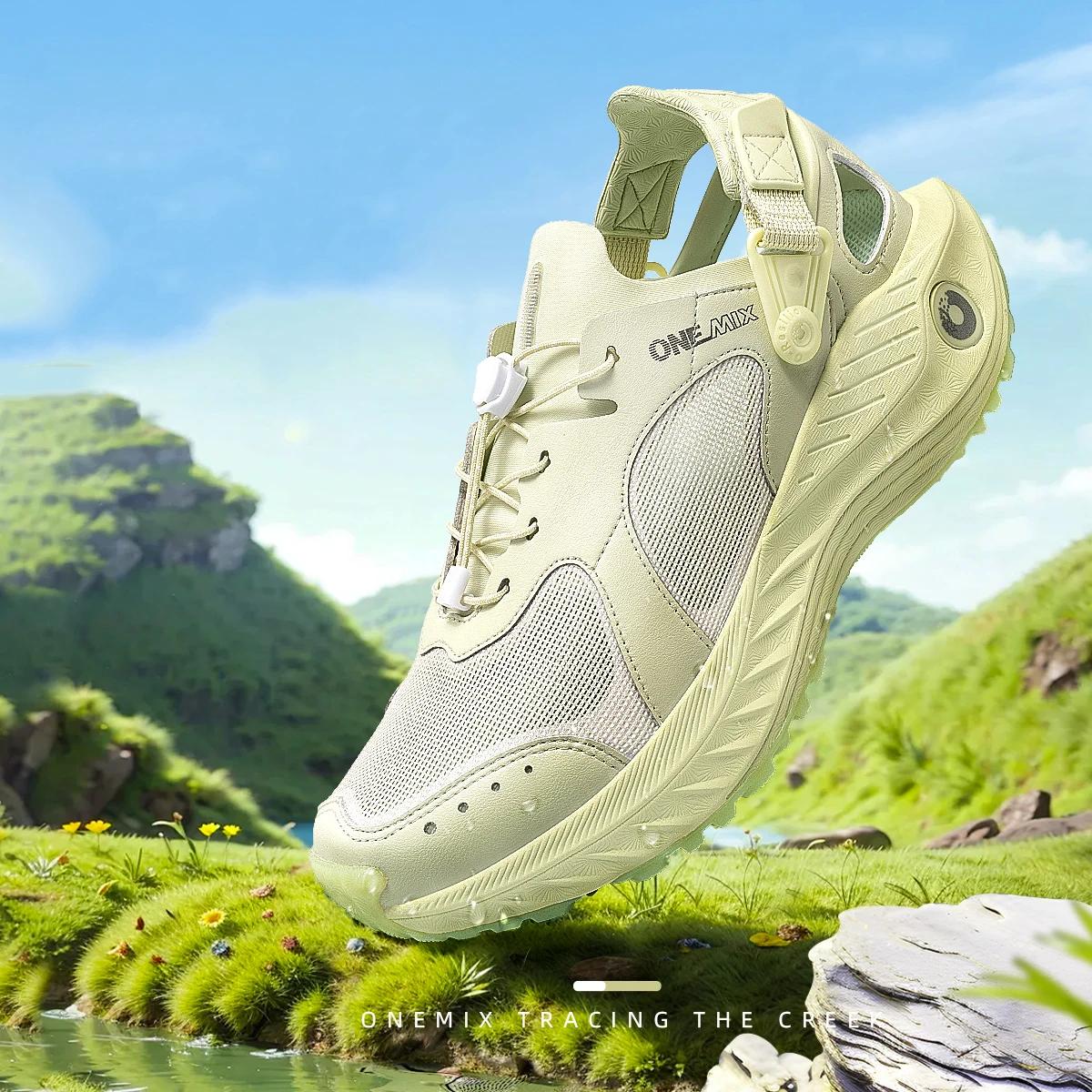 ONEMIX-Chaussures de randonnée et de trekking pour homme, baskets de montagne, de marche en rivière,