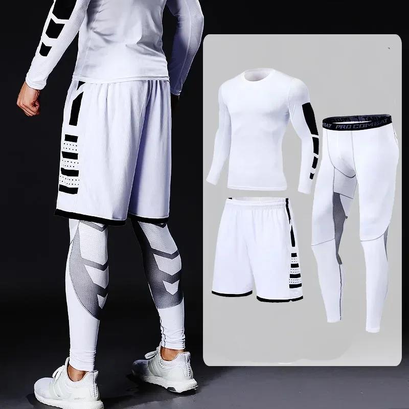 Survêtement de course homme - Ensemble fitness compression - Protection éruptions cutanées Lycra