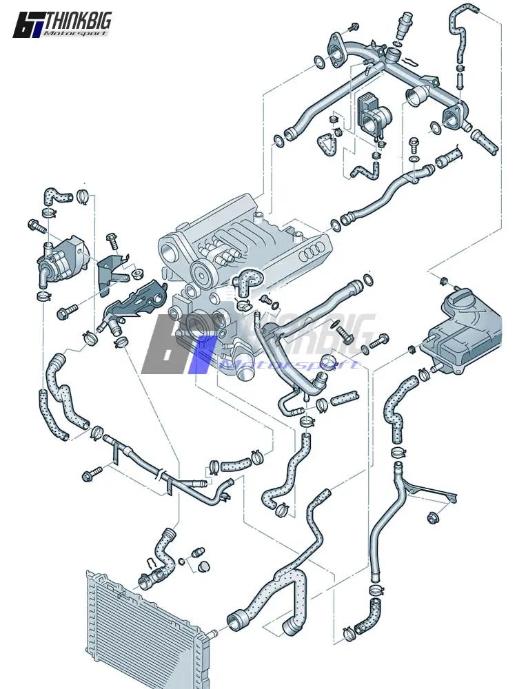 Kit de tuyau de radiateur en Silicone pour Audi S4/RS4 B5 /A6 C5 2.7T Bi-Turbo 1997-2005 (13 pièces)