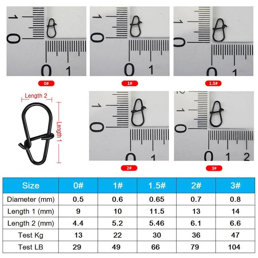 Duo Lock Snap pivotant haute résistance pêche Snap Clip inoxydable changement rapide pêche boutons p