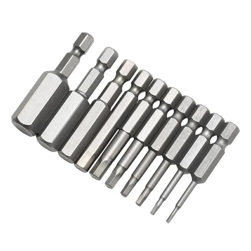 Tournevis à tête magnétique à tige hexagonale 1/4, embouts de tournevis de 50mm, jeu de tournevis d'