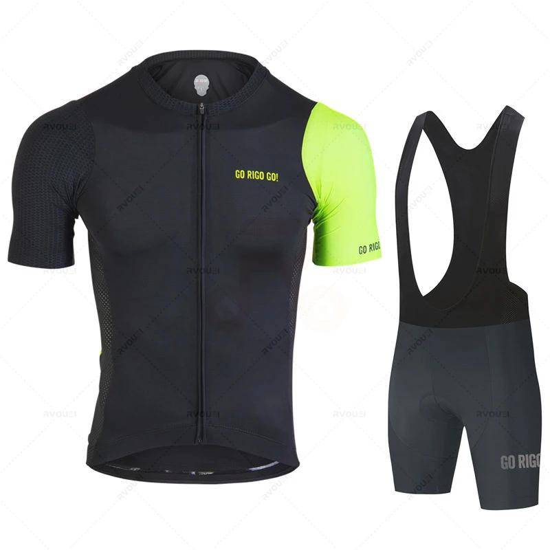 Nouvel ensemble de cyclisme Go Rigo Go blanc 2026 – Maillot d'équipe pour homme à manches courtes –