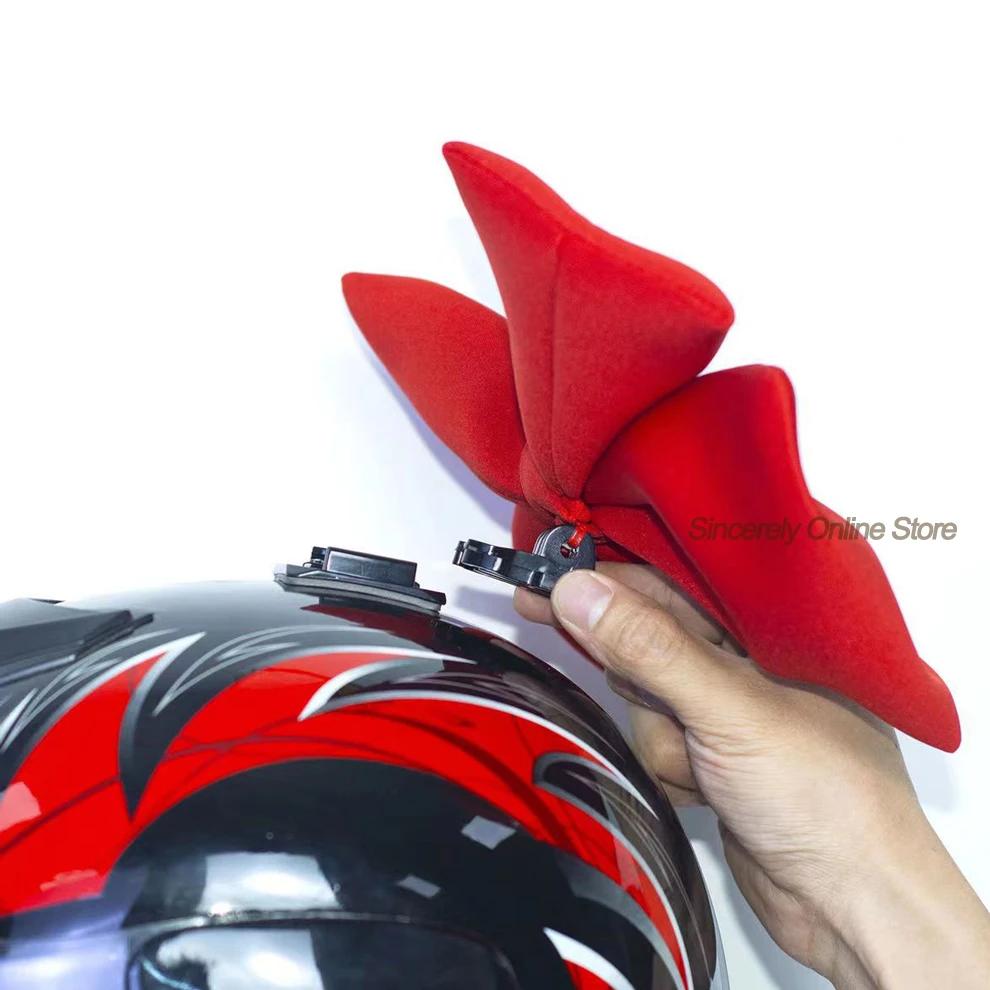 Décoration de casque de moto avec nœud papillon, autocollant de décoration pour casque de Motocross,