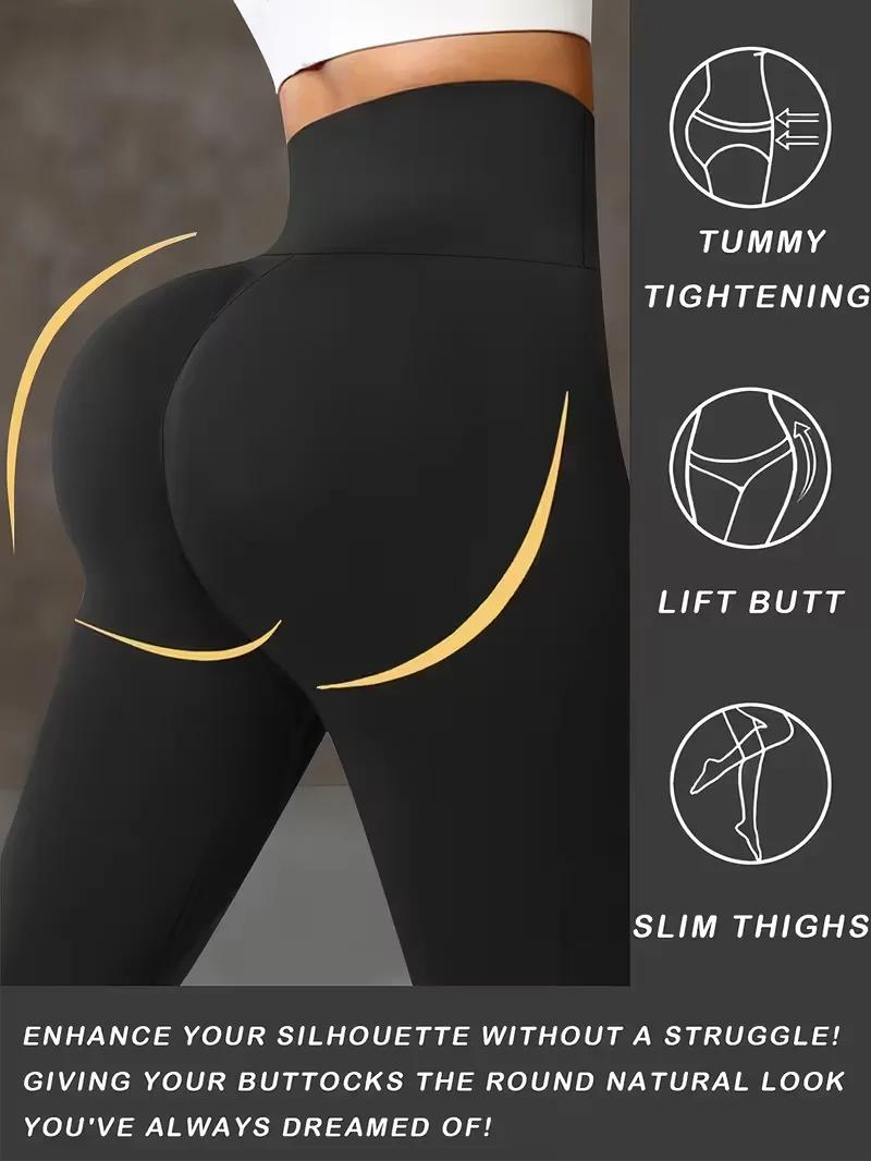 Leggings de sport pour femmes, taille haute, effet push-up, extensibles, idéaux pour la course à pie