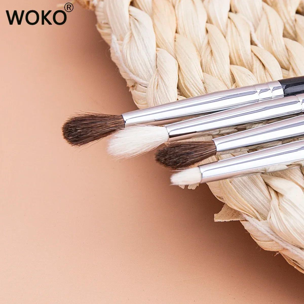 Petit pinceau à plis, Mini pinceau de maquillage pour mélange de fard à paupières pointu, poils de c