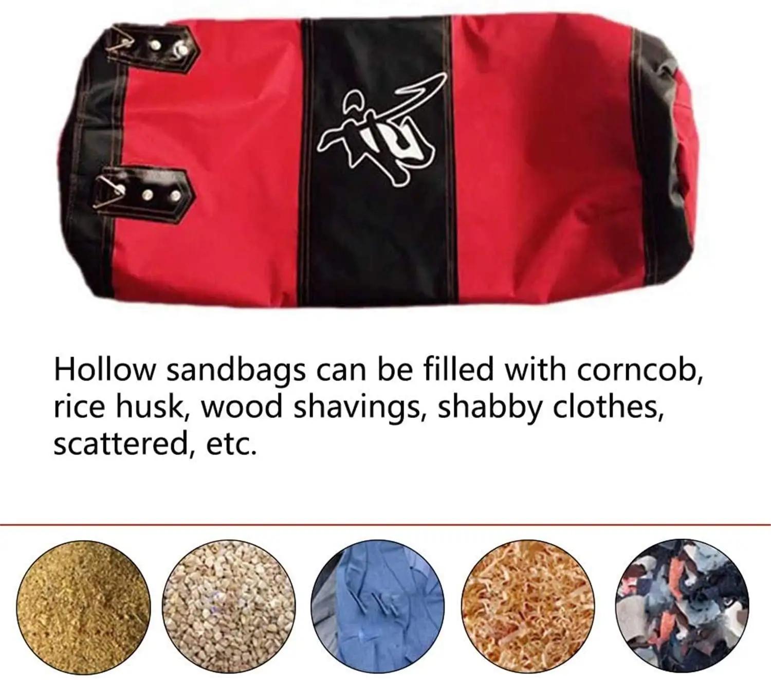 Sac de sable de boxe professionnel non rempli avec accessoires de confrontation, sac de frappe, MMA,