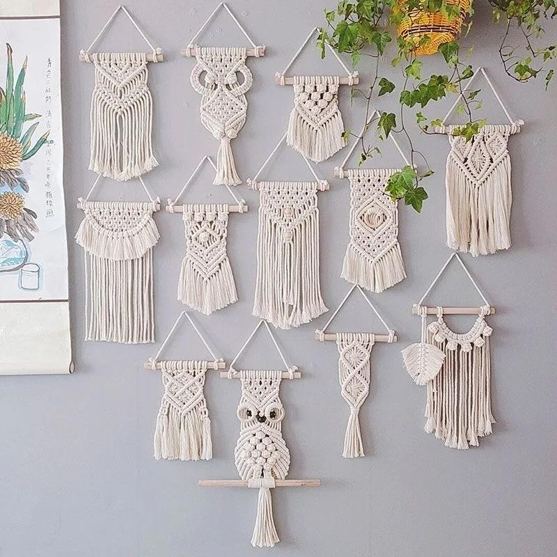 Bricolage macramé cordon coton corde ficelle ruban artisanat attrape-rêves travail manuel maison boh