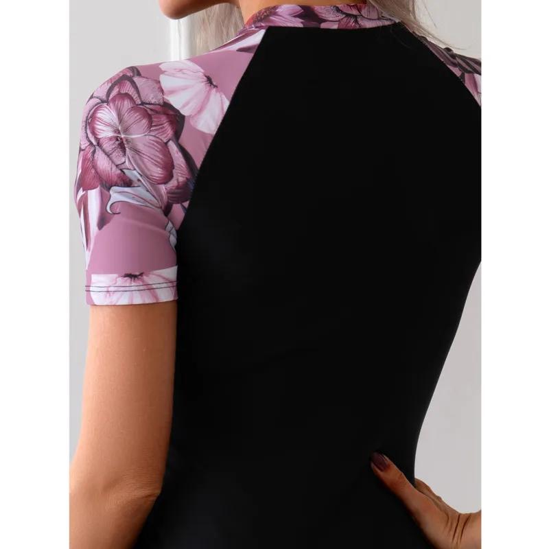 Fermeture éclair Sexy une pièce maillots de bain fermé femmes maillots de bain sport surf pour maill