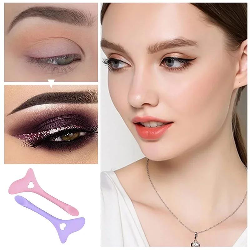 Pochoir Eyeliner multifonctionnel en Silicone, pointes d'ailes, aide au dessin, rouge à lèvres, aide